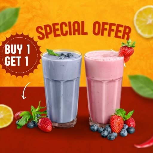 MILK SHAKE : Buy 1 & Get 1 Free.